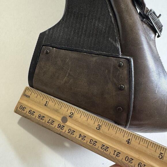 Dansko Fanny Mary Jane Brown Leather Studded Wedge Heels EUR 40 9.5-10 - Picture 8 of 13